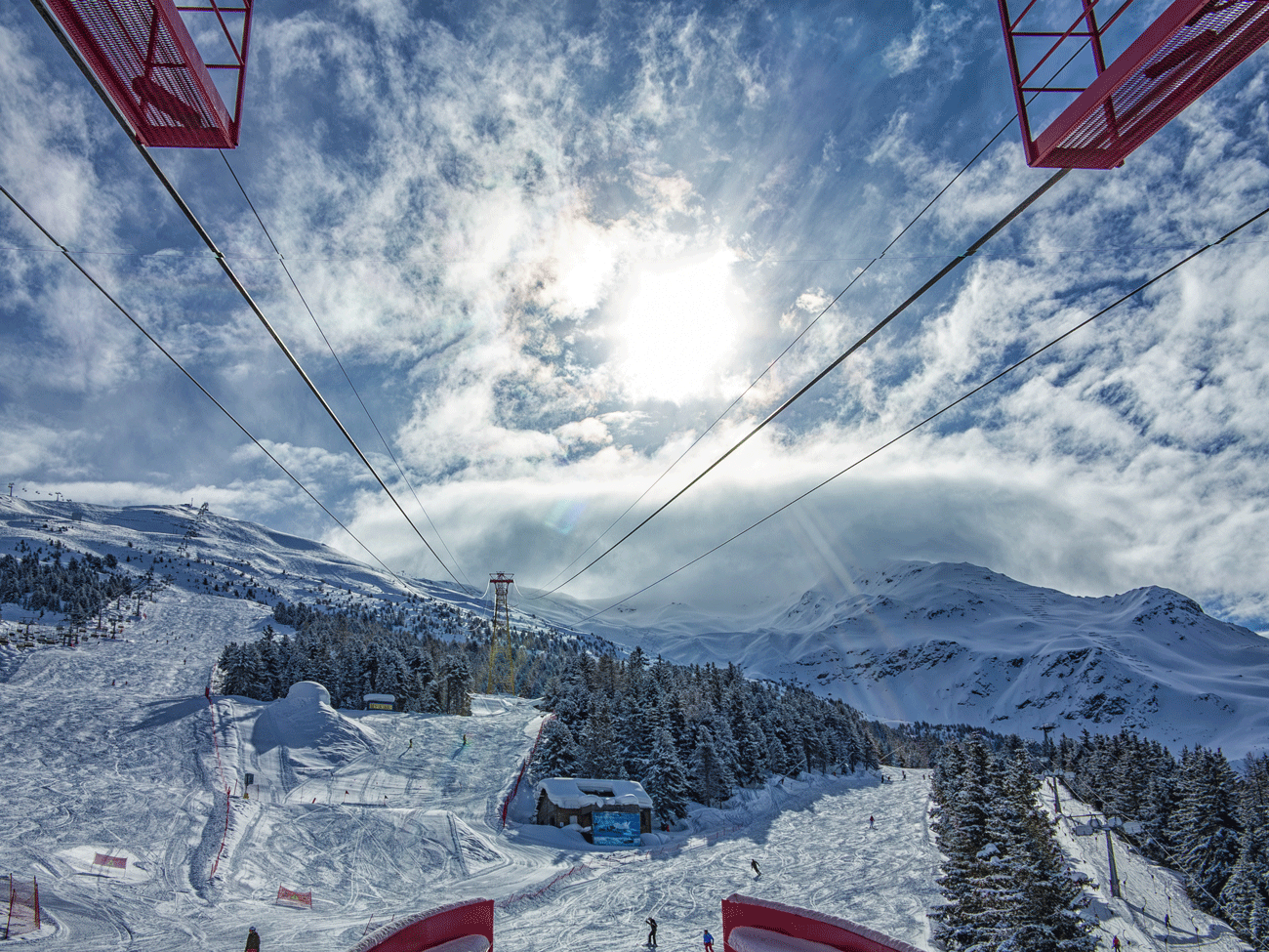 Ski slopes in Bormio resort area